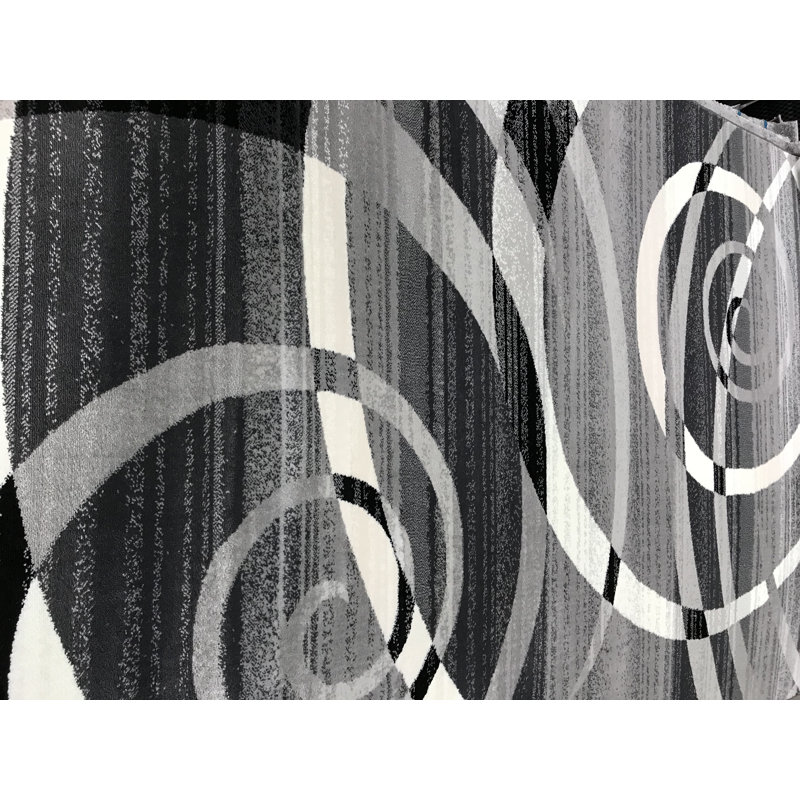 Tapis gris/noir zone Bolesworth, Rectangle 8 pi x 11 pi