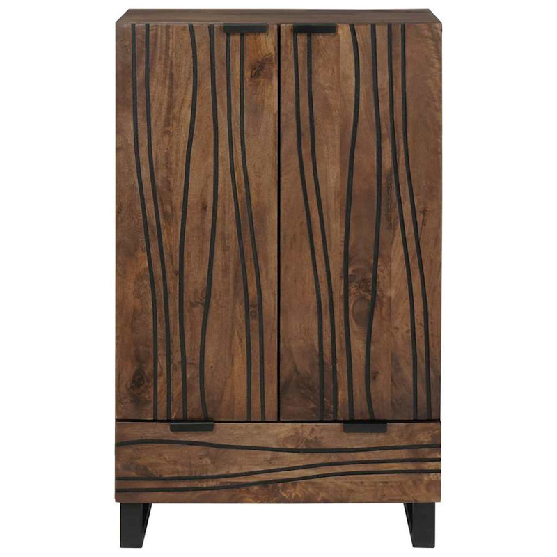 Highboard With Drawer 60 X 33 X 100 Cm Solid Mango Wood, Wood