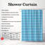 Bleu blanc - Rideau de douche Premium-1925580987