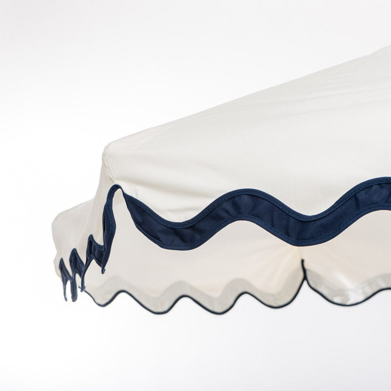 Market 84'' W Umbrella, Navy/White