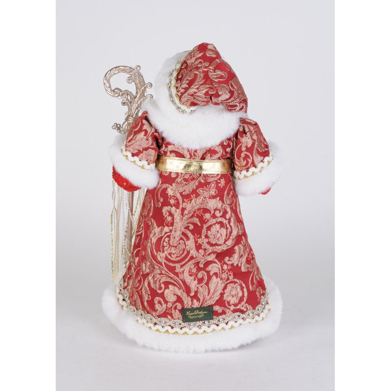 Lighted Crimson Royale Santa