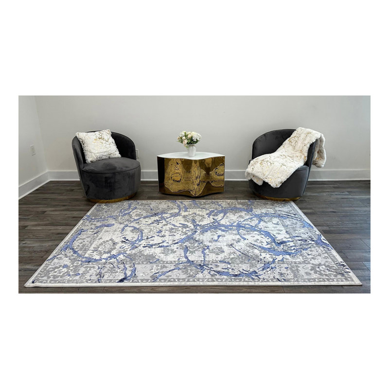 Tapis à motif abstrait Penina, Rectangulaire 2 pi x 3 pi