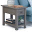 Table basse Rustic Farmhouse Gray - Table de bout polyvalente pour le salon ou la chambre à coucher