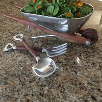 Godinger Wheelbarrow Salad Bowl & Servers