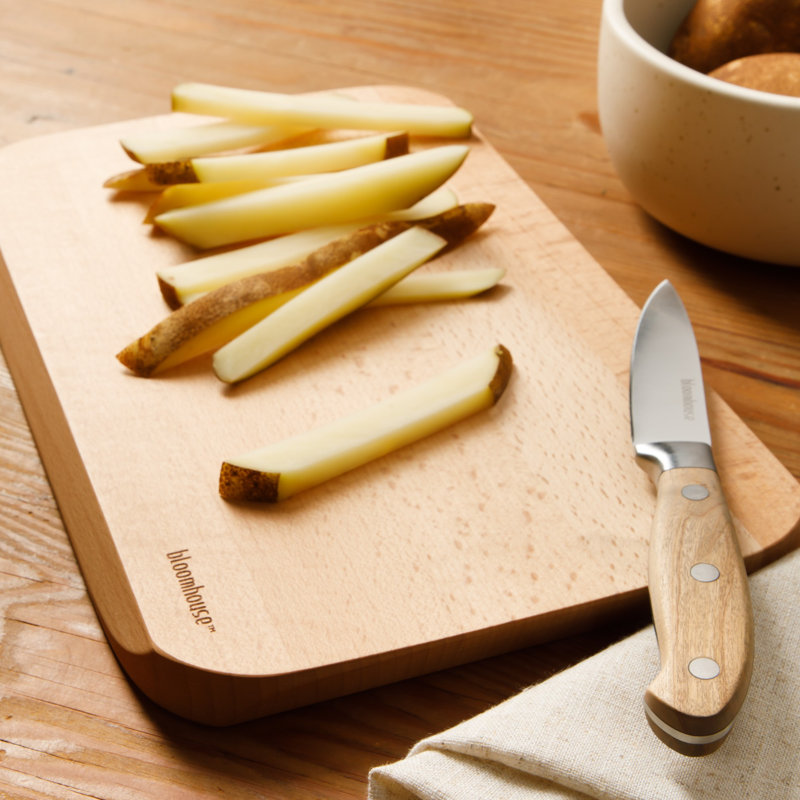 Bloomhouse 24 X 16" Made in Lake Como, Italy Oil Coated Italian Beech Wood Cutting Board - Extra Large, 16" x 10" x 1"