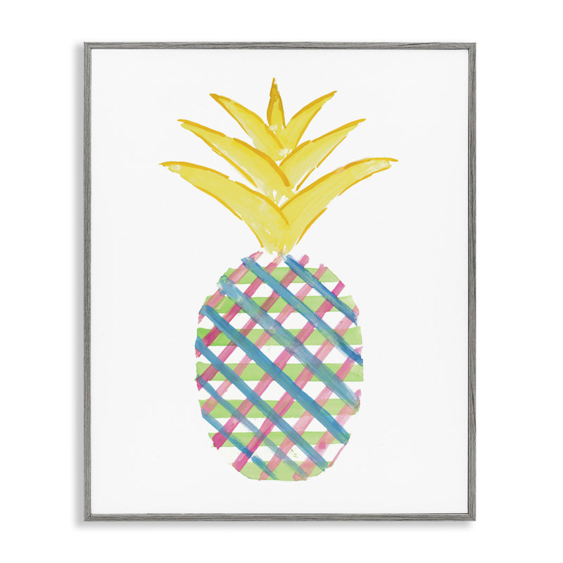 Giclée à motif écossais à motif d'ananas par Julie DeRice, Estampe numérique Farmhouse, H 30 po x l 24 po