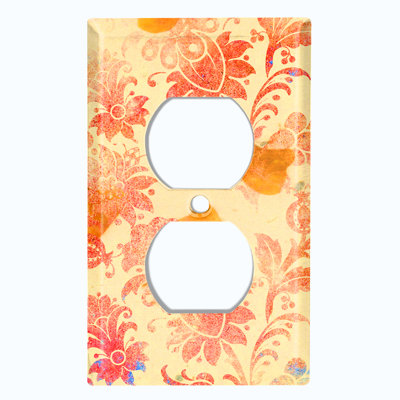 Patterned 1 - Gang Duplex Outlet Standard Wall Plate