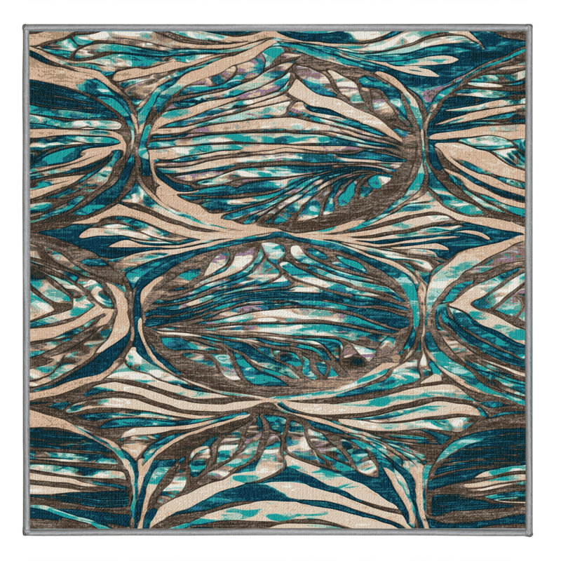  Tapis bord de mer lavable, Carré 3 pi
