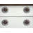 Set of Eight Black And White Ceramic And Metal Drawer Pull Knobs