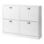 Armoire à chaussures 4 tiroirs avec tiroirs rabattables blanc