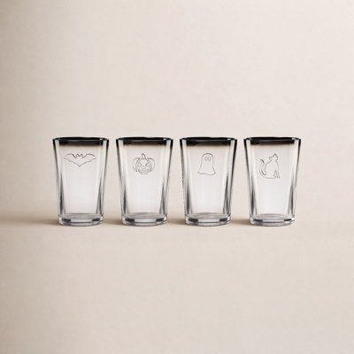 Arcadia Embossed Tumblers, Set Of 4