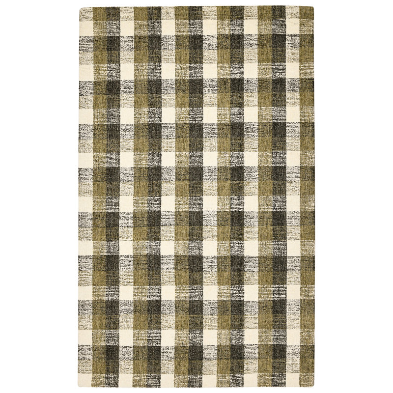Tapis kaki en laine touffeté à la main Ashleigh, Rectangle 8 pi x 10 pi