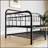 Sturdy Metal Daybed Frame with Trundle, Heavy Duty Steel Slat Support for Extra Sleeping and Storage