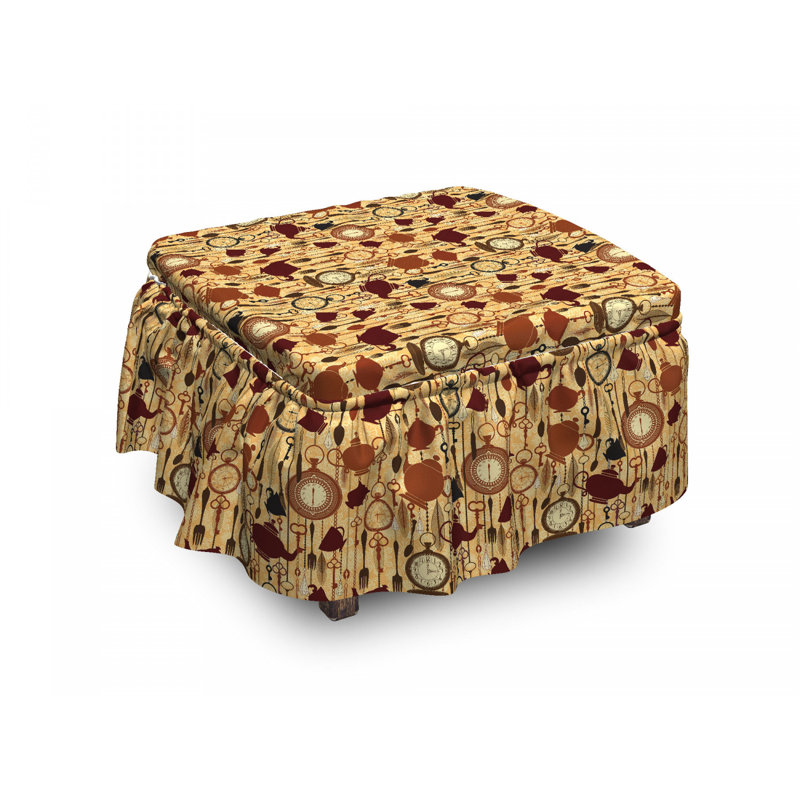 Ensemble de housse pour repose-pieds à coussin de boîte brunch time party
