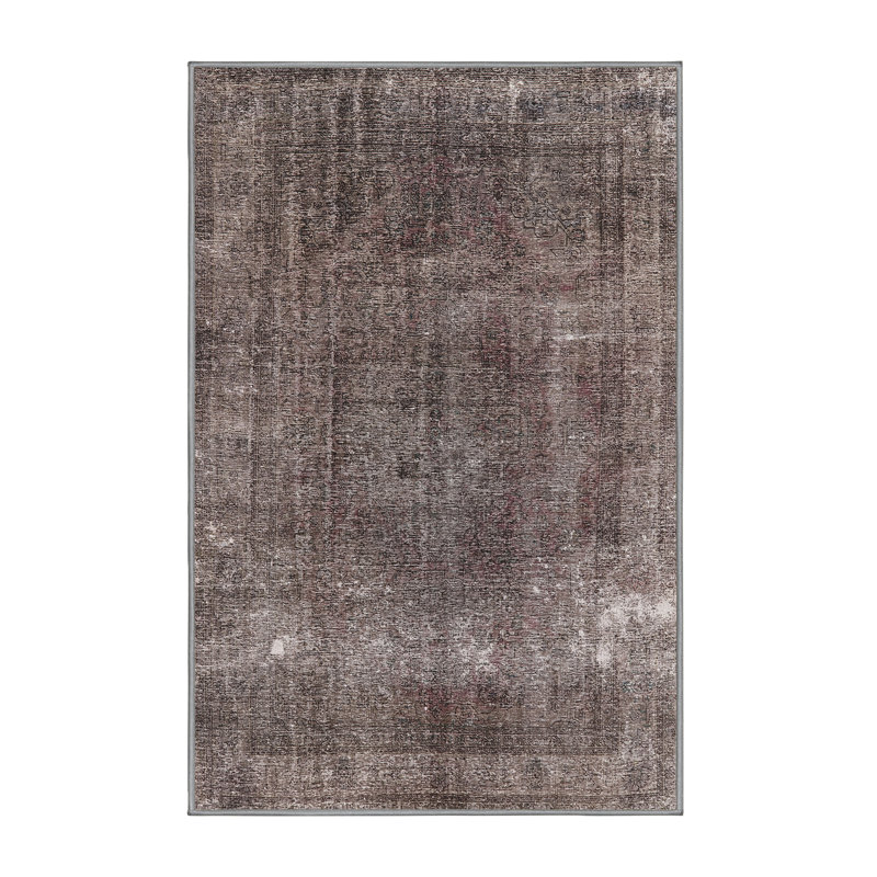 Tapis brun à motif oriental, Rectangle 5 pi x 7 pi