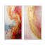 Ensemble de 2 décorations murales spirales abstraites dorées-102572746-102572747