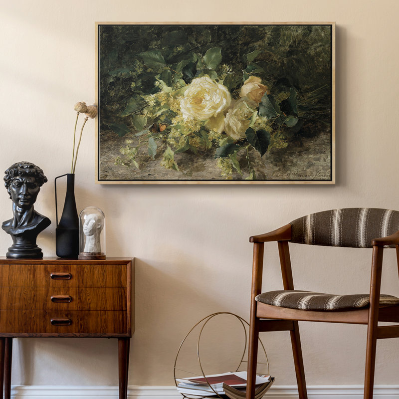 Paysage rétro - DCCL, H 17 po x l 25 po x P 2 po, Toile naturelle avec cadre flottant