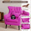 Fauteuil d'appoint rembourré en velours épais et confortable-2132290119