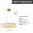 Bruhn Modern Golden Round LED Double-Layer K9 Crystal Chandelier, Height Adjustable