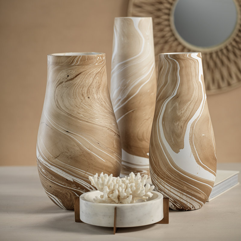 Vase en bois de manguier Bellshill, H 16 po x l 9 po x P 9 po