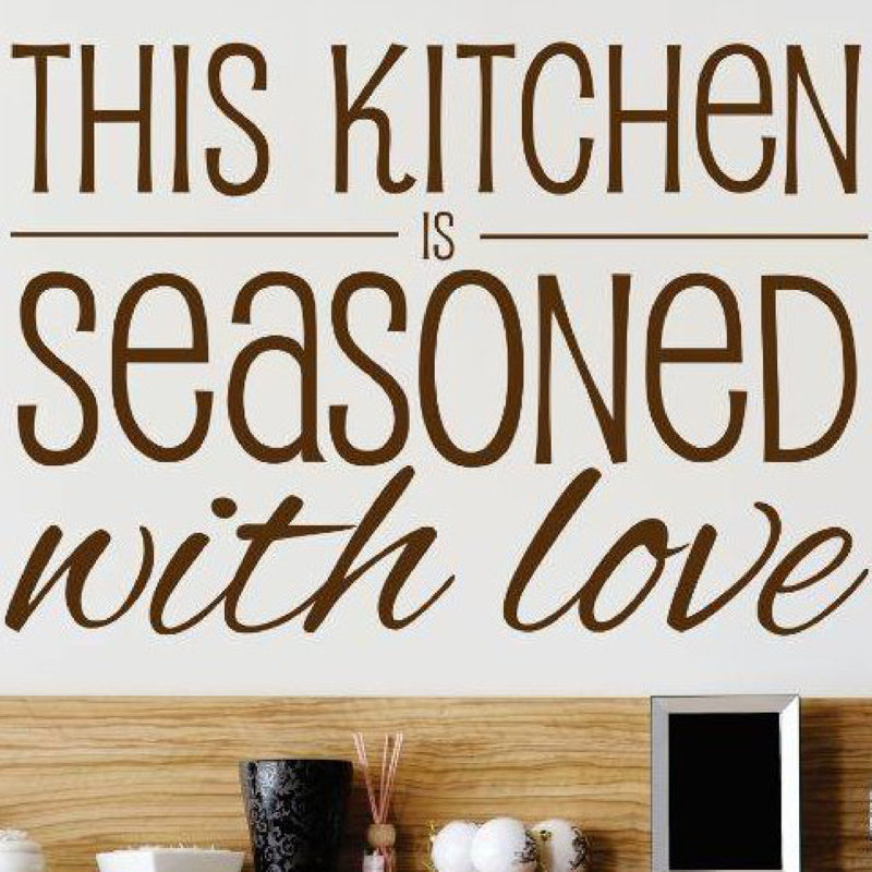 Text & Numbers Wall Decal, Brown, 14" H x 30" W x 0.16" D