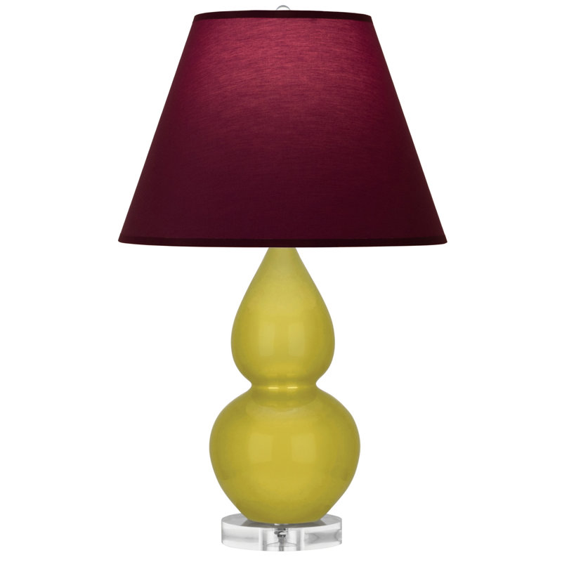 Petite lampe d'appoint à double gourde, Prune / lavande, Vert cédrat