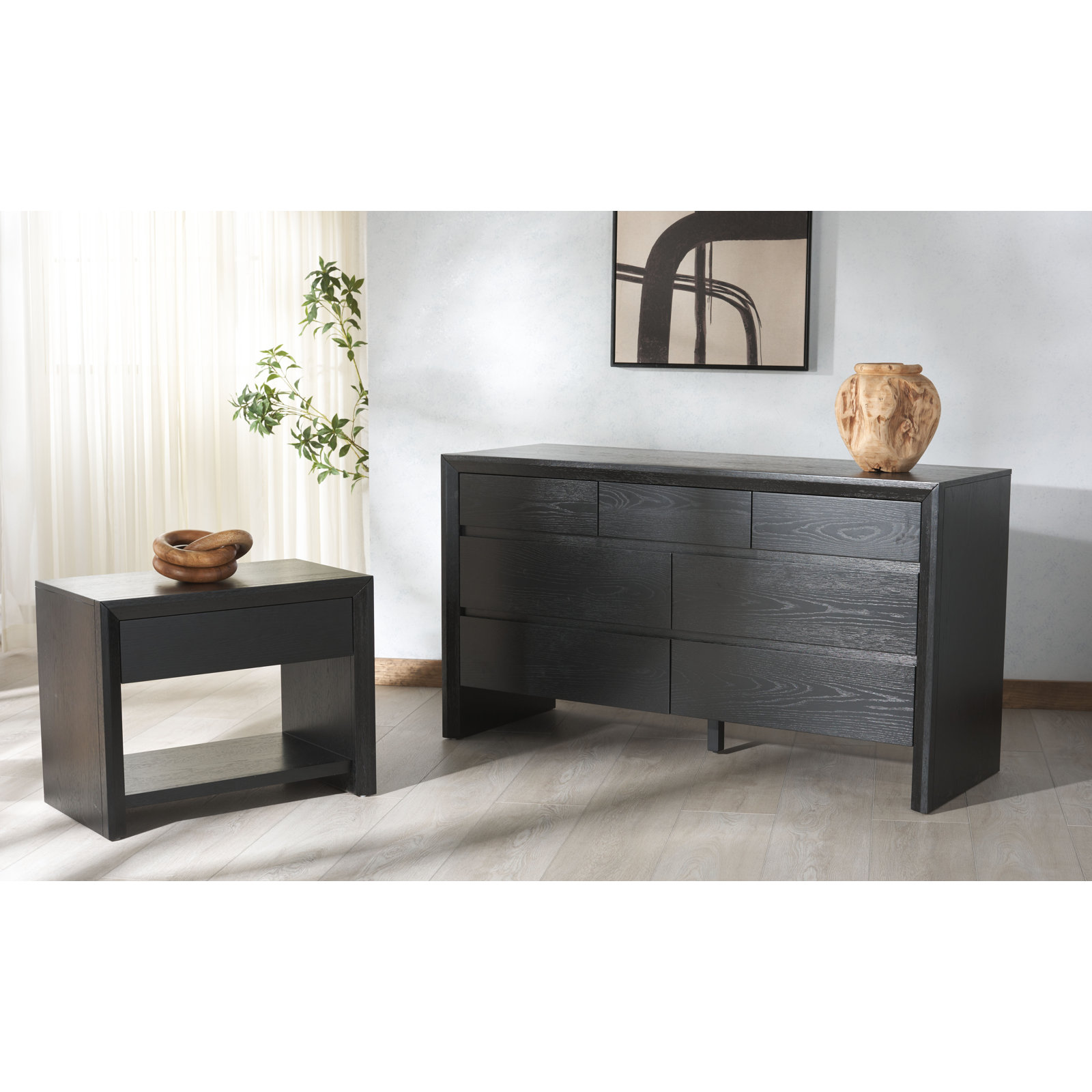 Wyat 2-Piece Bedroom Set, Black