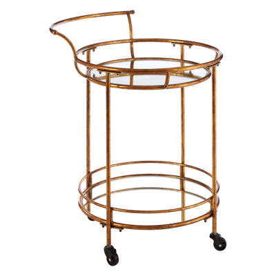 Caille Stainless Steel Bar Cart