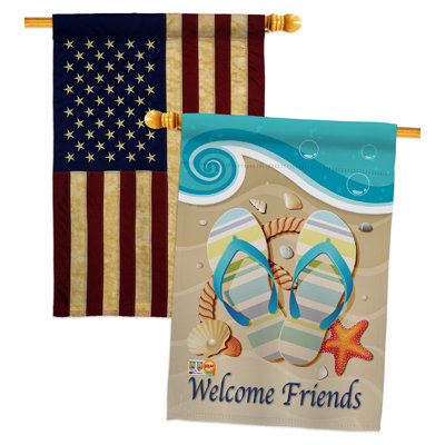 Drapeau de maison en polyester à 2 côtés 40 x 28 po