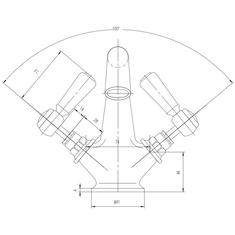 Topaz Mono Basin Mixer with Waste