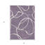 Tapis d'extérieur lavable abstrait 3 pi x 5 pi mauve