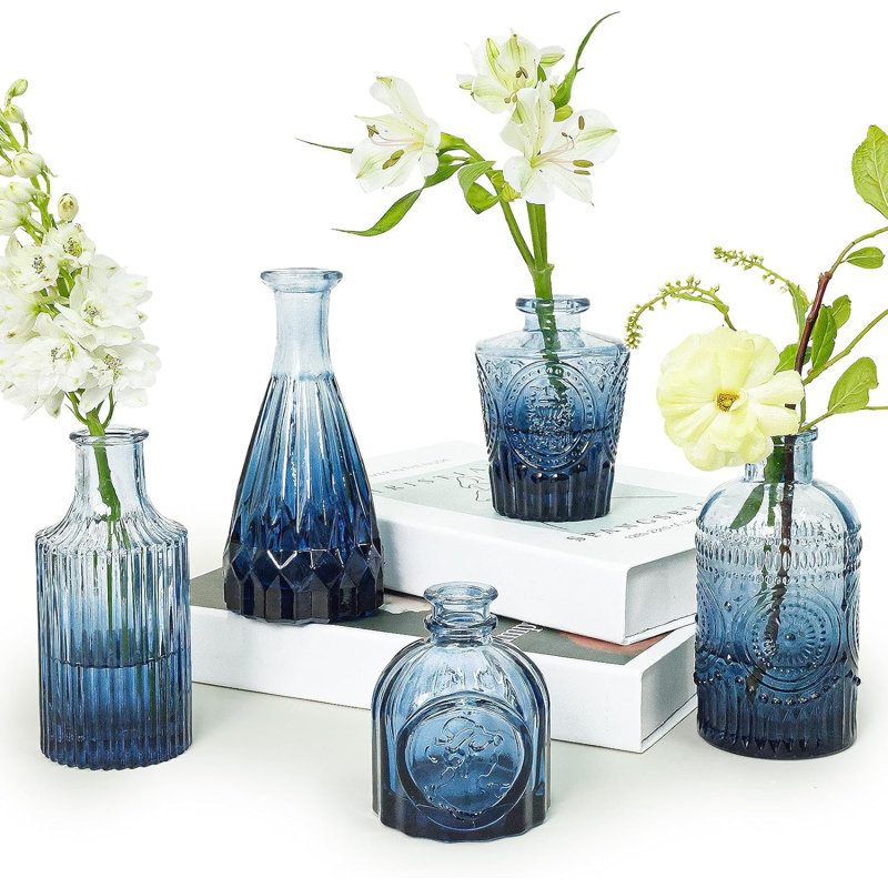 Noblitt Glass Table Vase, Blue