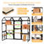 Grande cage d'extérieur en bois pour chat avec 2 supports à plantes-97233597