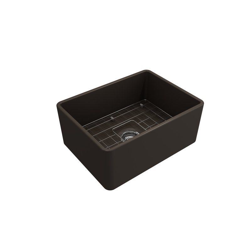 24'' L Kitchen Sink, Matte Brown