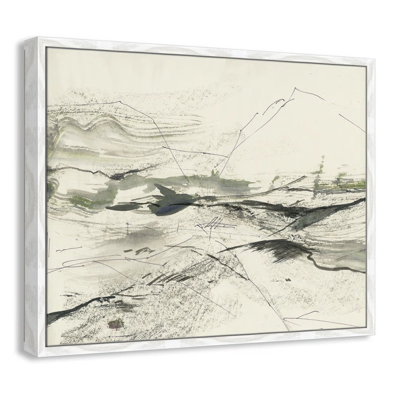 " Green Sketches " by PI Studio, Pas de tapis, Cadre mince blanc, H 23,5 po x l 29,5 po x P 0,75 po