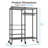 VIPEK R4C Rolling Garment Rack, 6-Tier Adjustable Wire Shelving with Lockable Wheels & Polyester Cover, 620lb Capacity, Black Rack with Grey Cover-199799069
