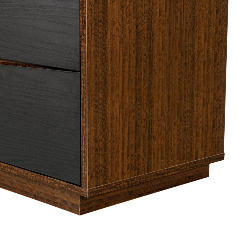 Kayner Dresser With Mirror - Charcoal