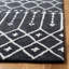 Tapis noir en laine / viscose touffeté à la main Lina-1795700488