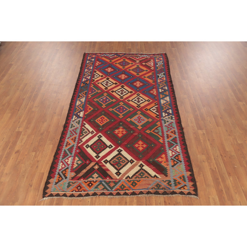 Tapis oriental kilim à teinture végétale 5 x 9