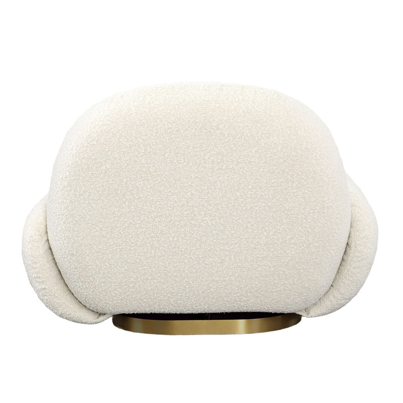 Kass Upholstered Swivel Chair, Ivory