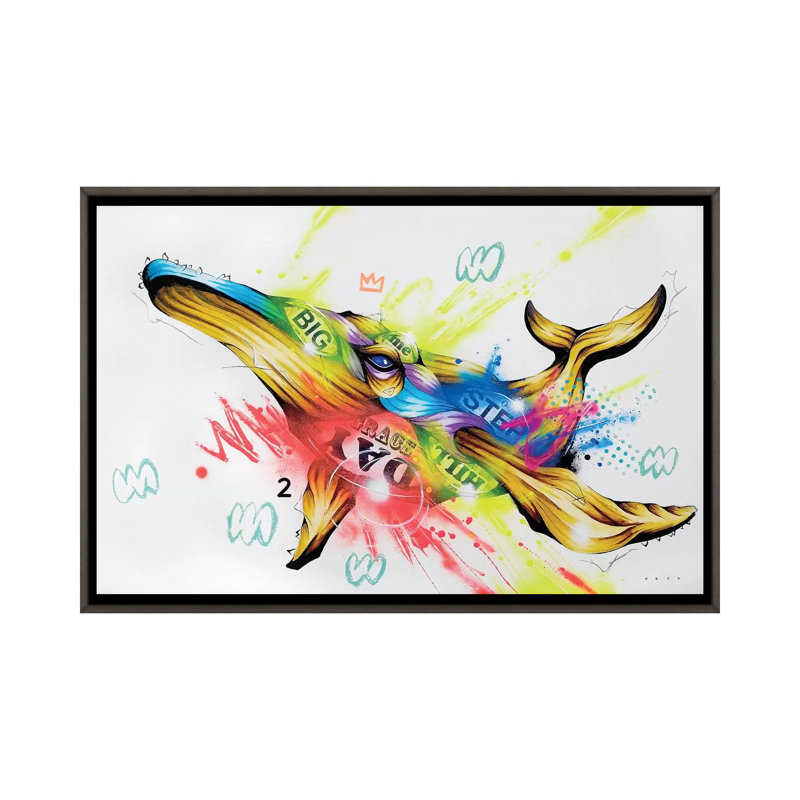 Tide par Taka Sudo - impression d'art graphique, Aucun mat, Toile encadrée de bois rustique foncé, H 32 po x l 48 po x 1,5 po