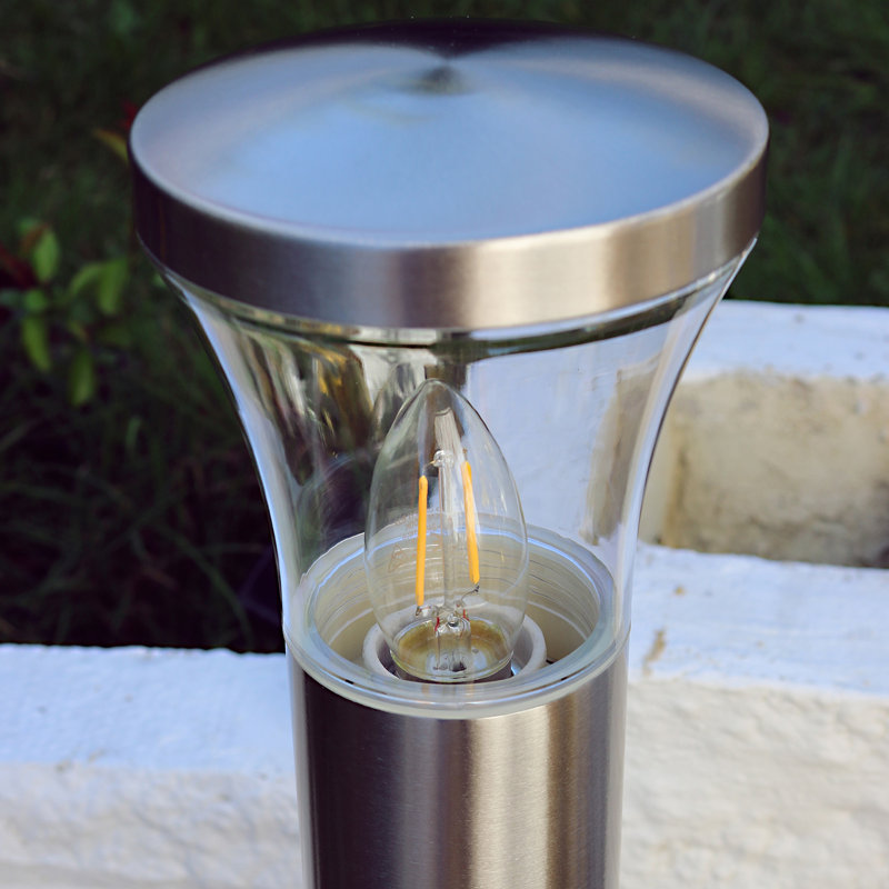 Stainless Steel Integrated LED Bollard Light, 80cm H x 12cm W x 12cm D