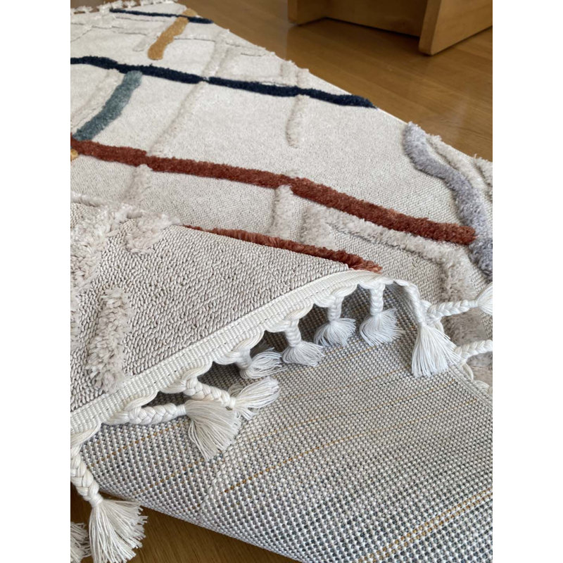 Tapis en coton Tilina, Rectangle 2 pi 7 po x 13 pi 1 po