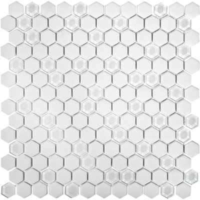 12" x 12" Glass Honeycomb Mosaic Wall & Floor Tile