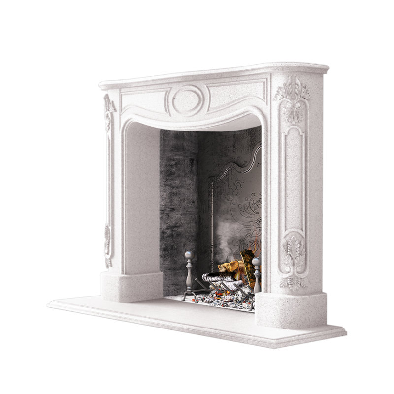 Florence Fireplace Surround, White Acid Wash