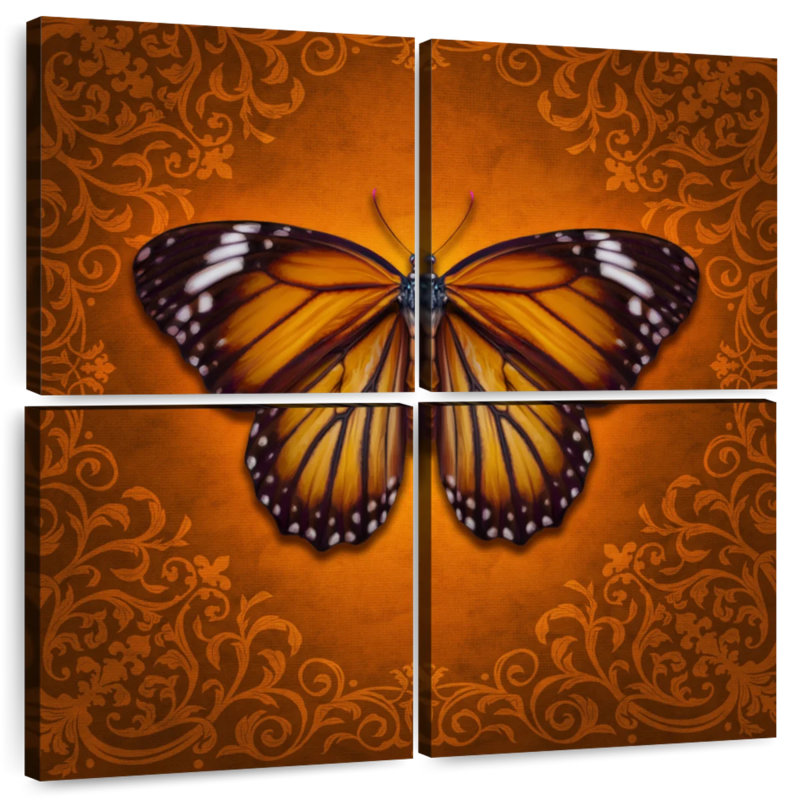 Brampt Ornate Monarch Butterfly, 57" H x 57" W