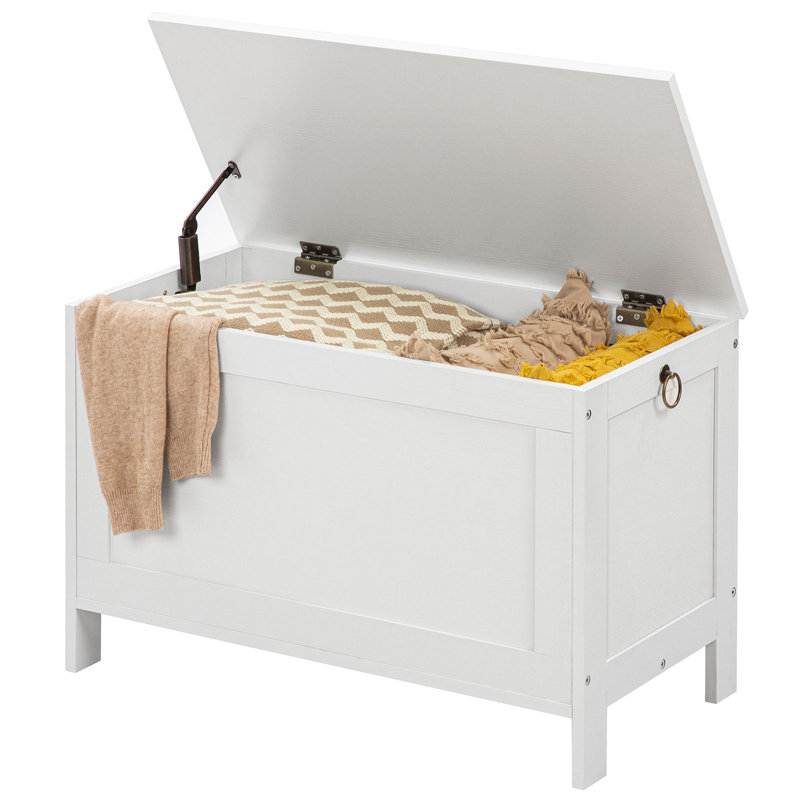 Val Blanket Storage Chest with Flip Top, White