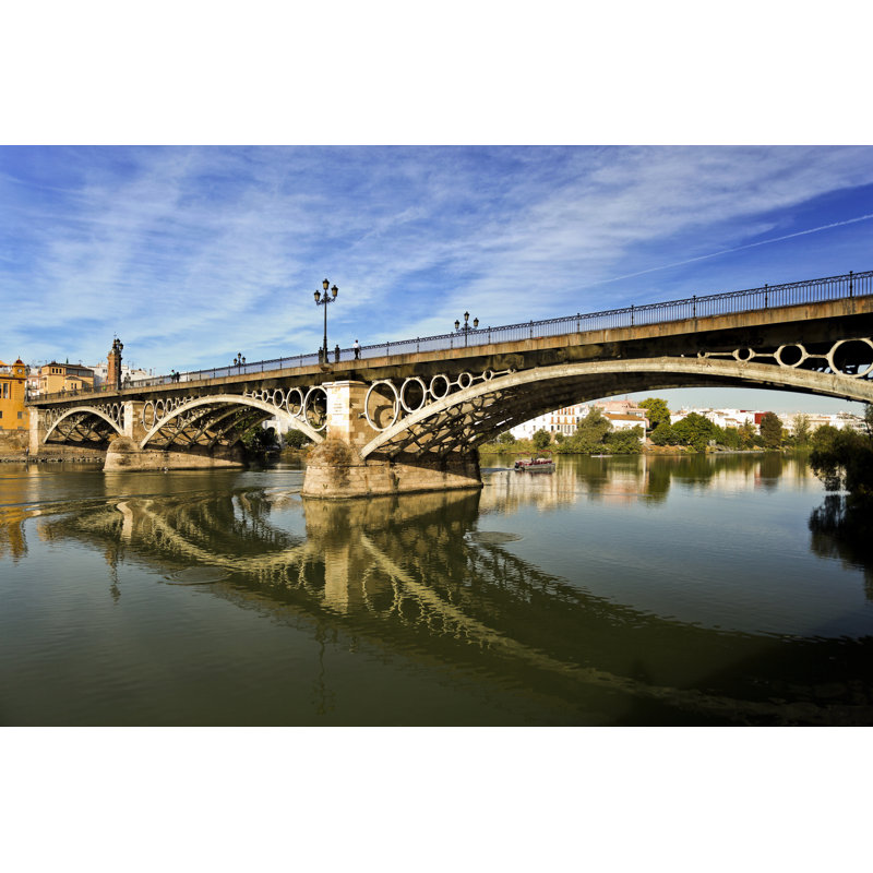 Seville Triana Bridge by Ribeiroantonio - Wrapped Canvas Print, 30cm H x 46cm W