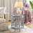 19.7" Wide 2-Tier Round Glass Top End Table Couch Side Table-1197463769-1197463767