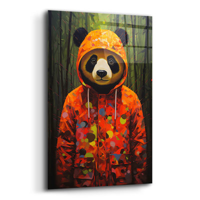 «Panda Hoodie» par r3darch0n, art mural en verre acrylique